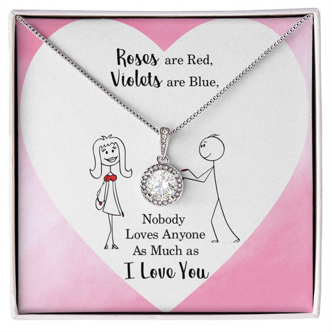 NOBODY LOVES ANYONE AS MUCH AS I LOVE YOU - HANDMADE GIFT ETERNAL HOPE NECKLACE TO MY LOVE - ELKAMANIA