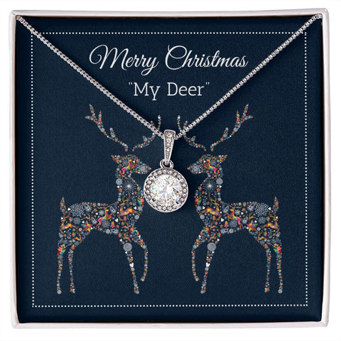 MERRY CHRISTMAS MY DEER - Handmade Gift Eternal Hope Necklace To My Darling - ELKAMANIA