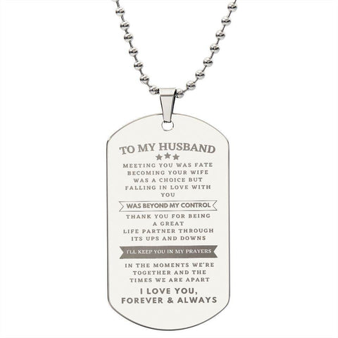 Make Your Love Stylish and Sentimental: Engraved Dog Tag Necklace, a Perfect Gift for Your Husband - ELKAMANIA