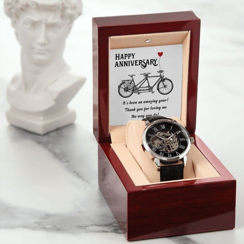 Happy Anniversary - Give the gift of luxury The Men's Openwork Watch - ELKAMANIA