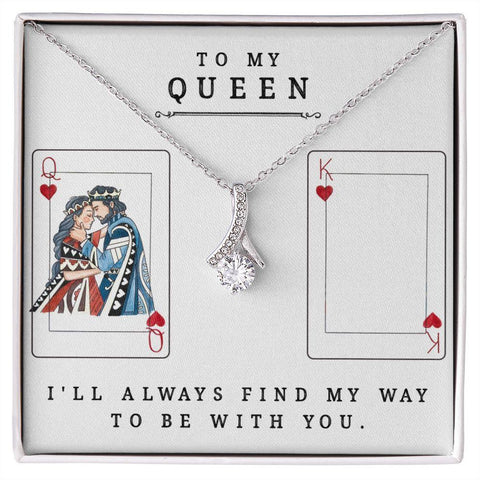 To My Queen Personalized Alluring Beauty Necklace - ELKAMANIA