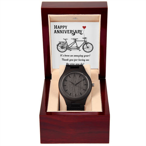Happy Anniversary - Versatile Accessory Gift Such as a Bold and Timeless Wooden Watch - ELKAMANIA