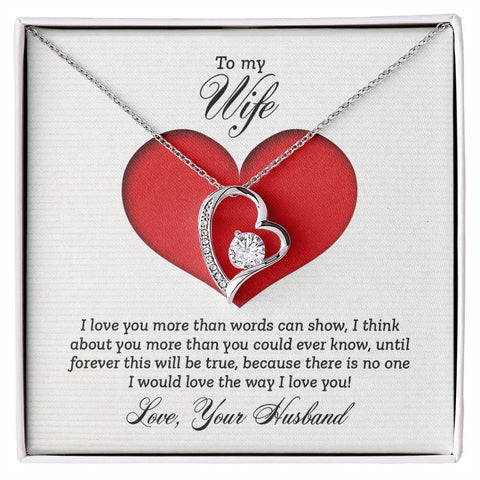 I Think About You More Than You Could Ever Know - This Handmade Gift Beautiful Forever Love Necklace To My Wife - ELKAMANIA