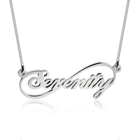 Unforgettable Gift: Handmade Infinity Name Necklace in Sterling Silver or 24k Gold Plating or Rose Gold Plating - ELKAMANIA