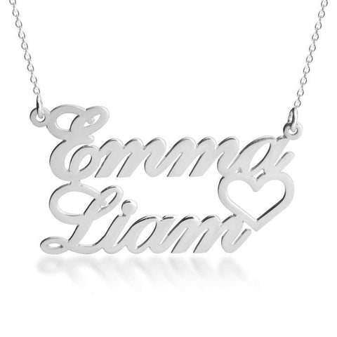 Handmade Gift Two Name Necklace for Couples - ELKAMANIA